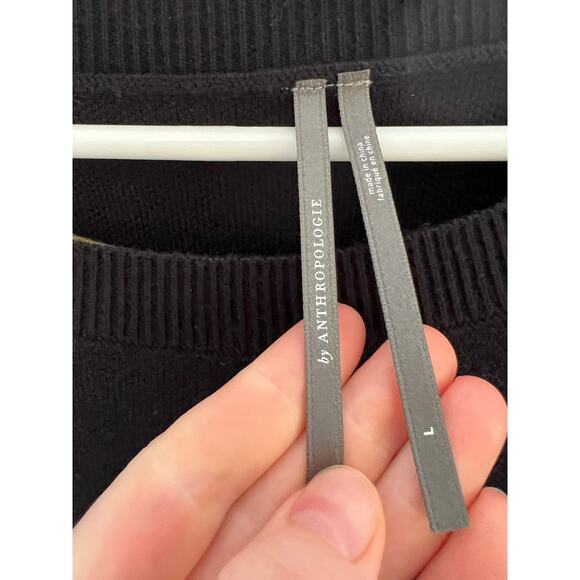 NEW Anthropologie Gemini Twofer Sweater Dress Set Green Midi Black Women's L - Picture 11 of 16